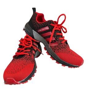 KEEP Running red and black running shoes lace up Light weight eu size 43 us 9